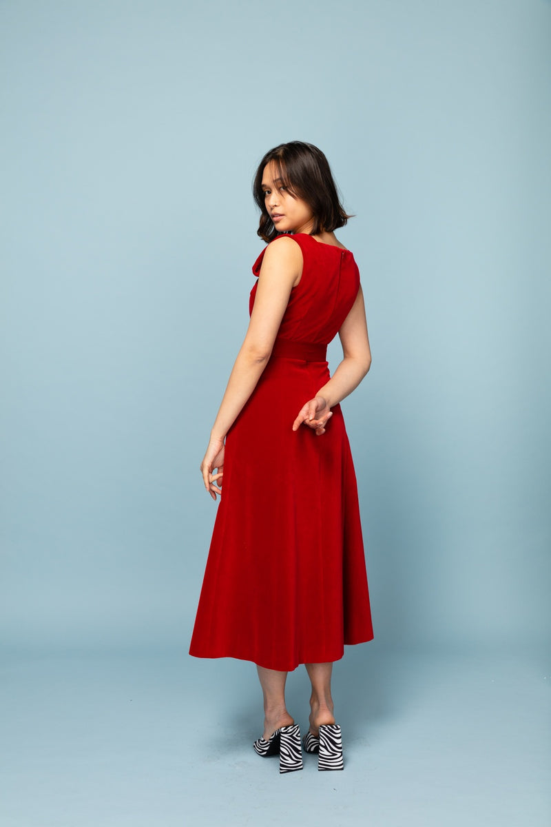 emilia wickstead red dress Rent Emilia Wickstead Red Velvet Dress