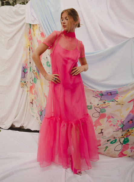 staud organza dress Spring Day Calluna Spring Day / M This style is sheer and features an interior slip Rent Staud Calluna Organza Dress